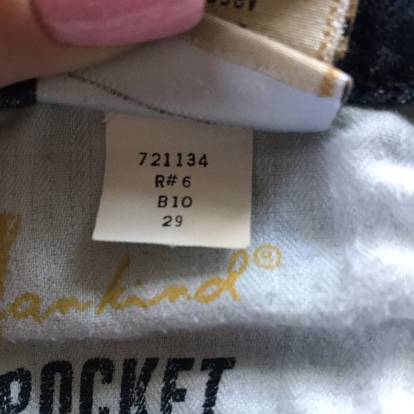 7FAM MEDIUM WASH A POCKET WHITE STICH JEANS SZ 29 - Picture 12 of 16